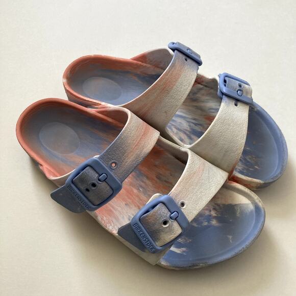 Birkenstock Arizona EVA Marble Slip On Sandals - Pink Blue White - 30 Euro - Picture 8 of 9